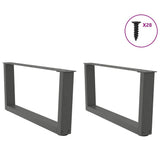 Coffee Table Legs V-Shape 2 pcs Anthracite 70x cm Steel 4012618