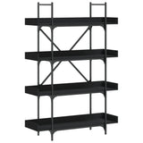 Bookcase 4-Tier Black 100x33x145.5 cm Engineered Wood 837692