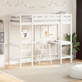 Loft Bed without Mattress White 80x200 cm Solid Wood Pine 842855