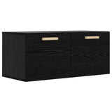 Wall Cabinet Wall-Mounted Black oak 80 x 36.5 x 35 cm 8009811