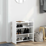 Shoe Rack White 60x25x62 cm Engineered Wood 859887