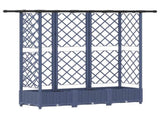 Raised Bed with Trellis and Roof Grey 164 x 40 x 121 cm PP 42032570