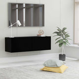 TV Cabinet Black 100x30x30 cm Engineered Wood 801482