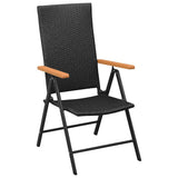 3 Piece Garden Dining Set Black and Brown 3060076