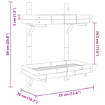 ZNTS Wall Shelf 2-Tier 45x26x60 cm Bamboo 4106587