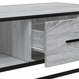 Coffee Table Grey Sonoma 100x57x35 cm Engineered Wood and Metal 848762