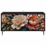 TV Cabinet BORNE 102 x 33 x 51 cm Black Oak Engineered Wood 8007096