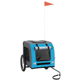 Pet Bike Trailer Blue and Grey Oxford Fabric and Iron 93834