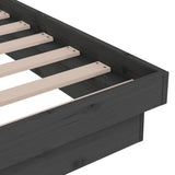 Bed Frame without Mattress Grey Solid Wood Double 819949