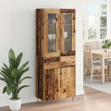 Highboard with Drawer 2 pcs Old Wood Engineered Wood 3415826