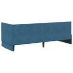 Corner Bed Frame with Headboard Blue 80 x 200 cm Velvet 42016245