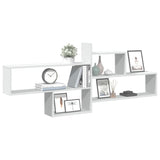 Wall Shelf White 167.5x18x68 cm Engineered Wood 853317