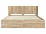 Bed Frame with Storage and Headboard Sonoma Oak 150 x 200 cm 3413839