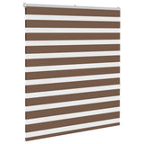 Zebra Blind Brown 130x150 cm Fabric Width 125.9 cm Polyester 4014345