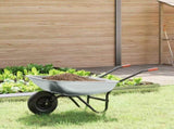 Wheelbarrow Silver and Black 133 x 62.5 x 58 cm Steel 42007975