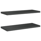 Wall Shelves 2 pcs 75x30 cm Black Stainless Steel 30291