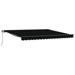 Retractable Awning Manual Black 400 x 300 cm Fabric 3330595