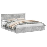 Storage Bed Concrete Grey 180 x 200 cm Engineered Wood 3408434