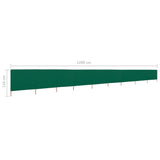 9-panel Wind Screen Fabric 1200x80 cm Green 47187