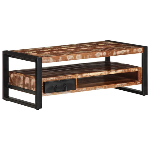 Coffee Table Multicolour 90x50x36 cm Solid Wood Reclaimed 4013558