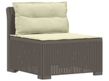 3-Seater Garden Sofa with Cushions Rattan Look PP Light Grey 3443846