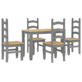 5 Piece Dining Set PANAMA Grey Solid Wood Pine 3345198