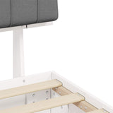 Bed Frame with Upholstered Headboard Light Grey 75 x 190 cm 877533