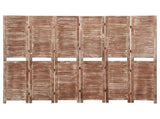 6-Panel Room Divider Brown 210x165 cm Solid Wood Paulownia 338585