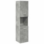 ZNTS 3 Piece Bathroom Furniture Set Concrete Grey Engineered Wood 3324869