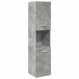 ZNTS 3 Piece Bathroom Furniture Set Concrete Grey Engineered Wood 3324869