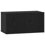 TV Cabinet Set Wall-mounted Black Oak Engineered Wood 3393373