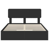 Storage Bed with Headboard Black 150 x 200 cm Engineered Wood 3412263