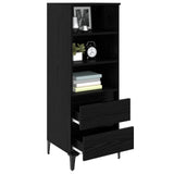 Highboard Black Oak 40 x 36 x 110 cm Engineered Wood 8009875