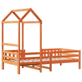 Bed Frame with Roof without Mattress Wax Brown 90x200 cm 3282161