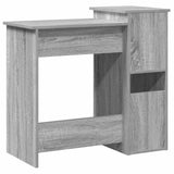 Desk with Shelves Grey Sonoma 84x40x78 cm Engineered Wood 860450