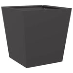 ZNTS Garden Planters Black 2 pcs 40x40x40 cm Steel 851053