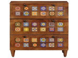 Sideboard Walnut 60 x 33 x 75 cm Solid Mango Wood 4018227