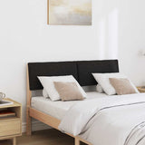 Upholstered Headboard Black 120 cm Solid Pine Wood 879131