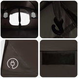 Tunnel Tent Brown Grey 366 x 244 x 198 cm Polyester and Steel 42029016