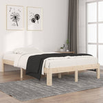 Bed Frame without Mattress Solid Wood Pine 120x200cm 810360