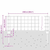 Fence and Post Grey 0.4 x 25 m Steel 3336114