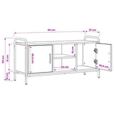TV Cabinet 99 x 33 x 50 cm Black Oak Engineered Wood 8013704