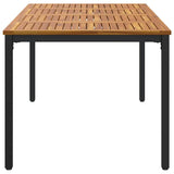 Outdoor Table Natural and Black 200 x 90 x 75 cm 4010613
