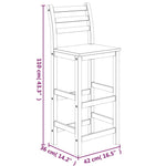 5 Piece Garden Bar Set Solid Wood Acacia 3154391