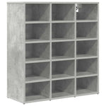 Shoe Cabinet Concrete grey 77.5 x 30 x 83.5 cm Engineered wood 808724