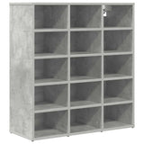Shoe Cabinet Concrete grey 77.5 x 30 x 83.5 cm Engineered wood 808724