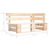 Garden Pallet Corner Bench Wood 45769