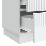 Bedside Cabinet White 62 x 34.5 x 44.5 cm Engineered Wood 895235