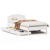 Bed Frame without Mattress White 90x200 cm Solid Wood Pine 3301846