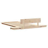 Bed Frame Brown 90 x 190 cm Wood 872422